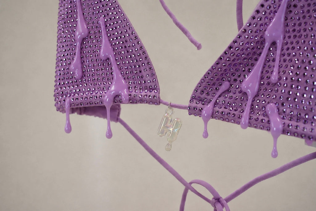 Haley Triangle Bikini Top - Soft Purple