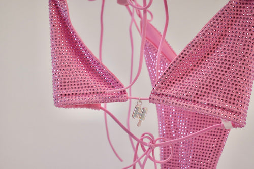 Haley Triangle Bikini Top - Bubble Gum Pink